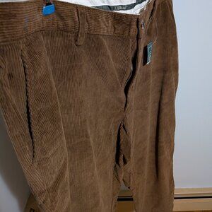 Mens LL Bean Brown Corduroy pants Size 44 x 30